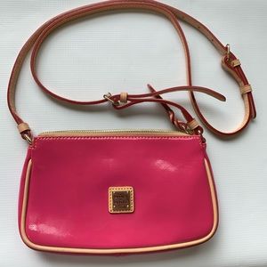 Dooney and burke pink patent crossbody